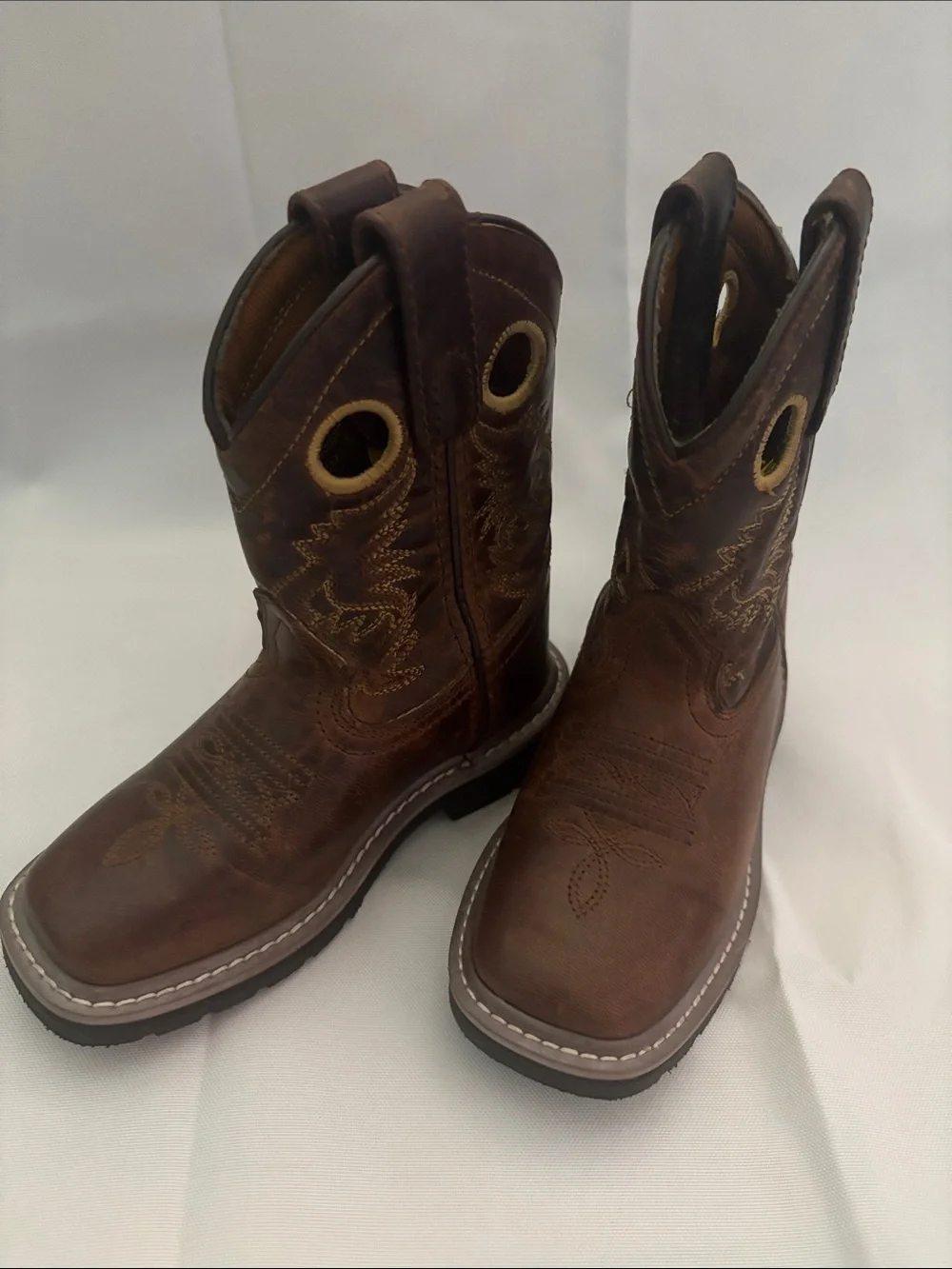 Dan Post Kids Brown Western Pull-On Boots